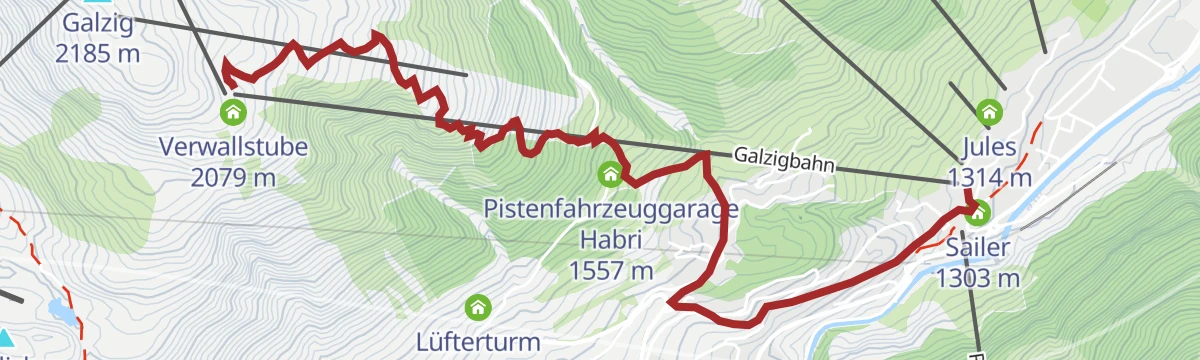 Route map: Galzigtrail 7094